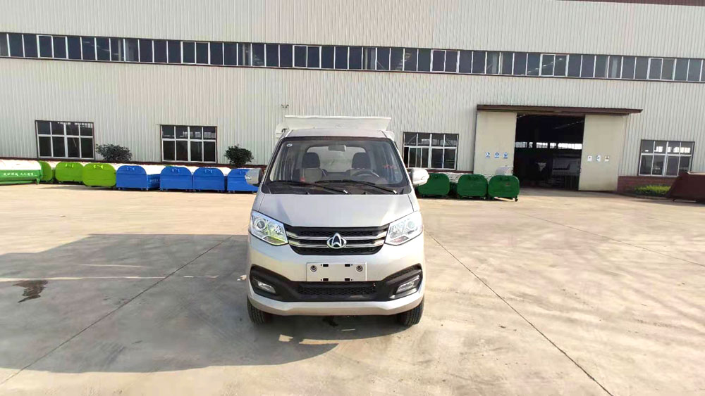 国六4立方长安汽油双轮右侧挂桶垃圾车