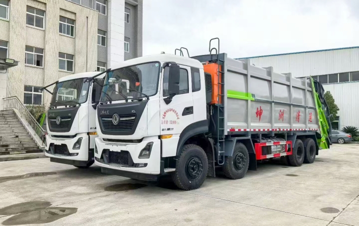 东风天龙前四后八38方压缩垃圾车